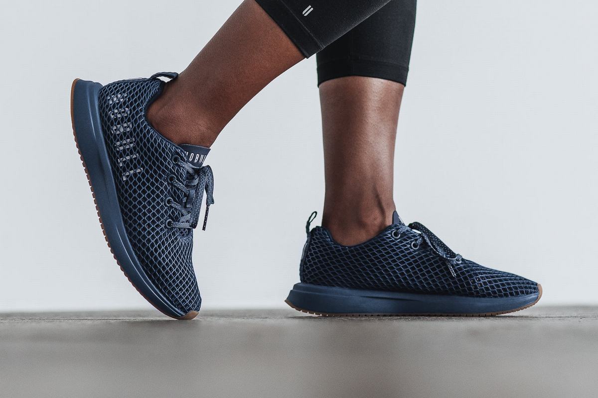 Nobull Mesh Runner Loopschoenen Dames Donkerblauw | 509173-WBM