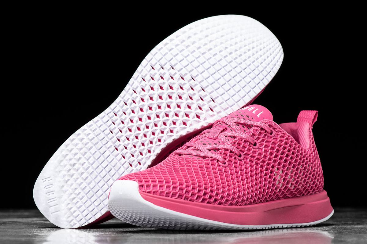 Nobull Mesh Runner Loopschoenen Dames Fuchsie | 718642-MPB