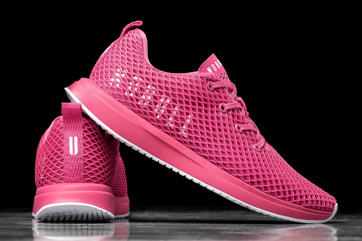 Nobull Mesh Runner Loopschoenen Dames Fuchsie | 718642-MPB
