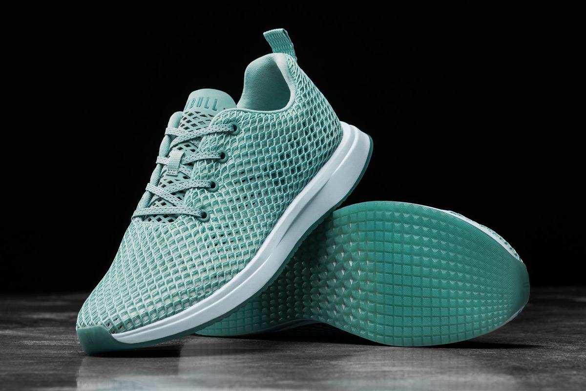 Nobull Mesh Runner Loopschoenen Dames Lichtturquoise | 597648-HIE