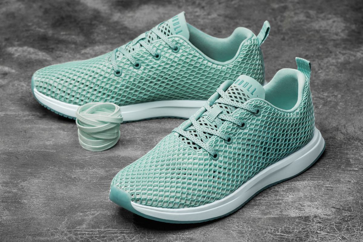 Nobull Mesh Runner Loopschoenen Dames Lichtturquoise | 597648-HIE