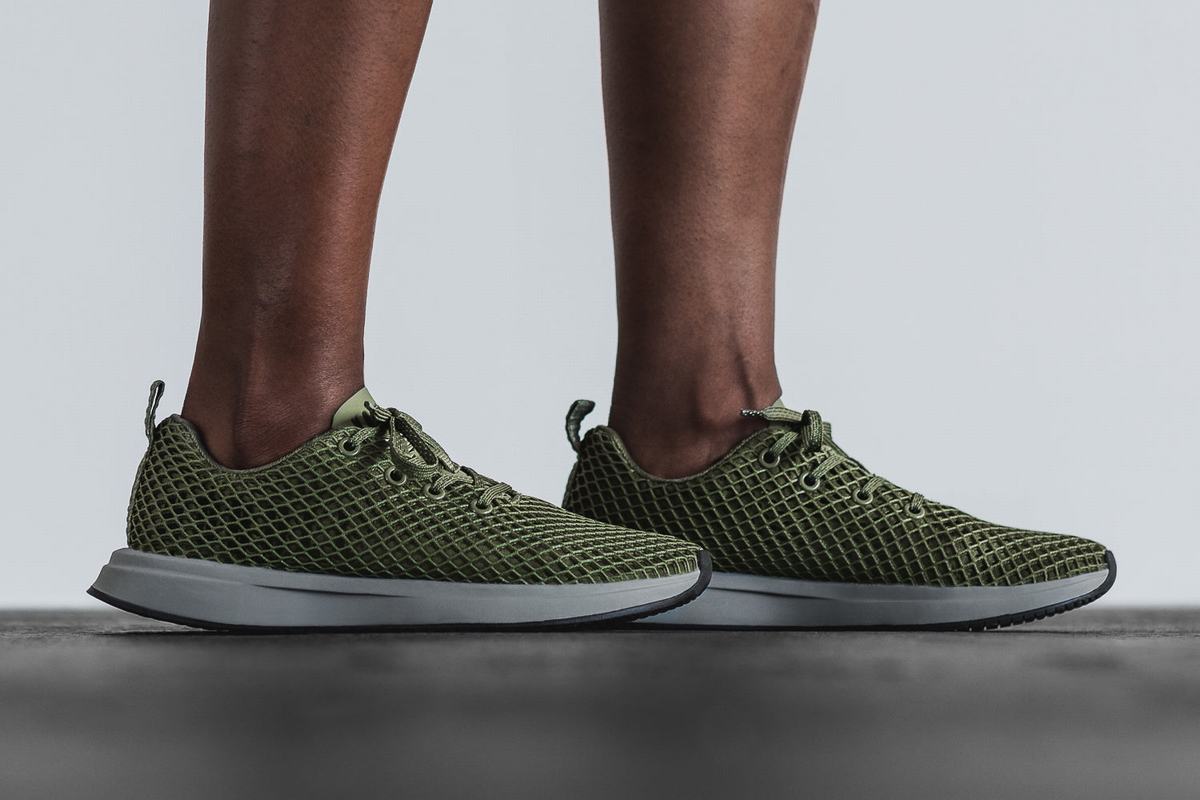 Nobull Mesh Runner Loopschoenen Dames Olijfgroen | 293740-ZWV