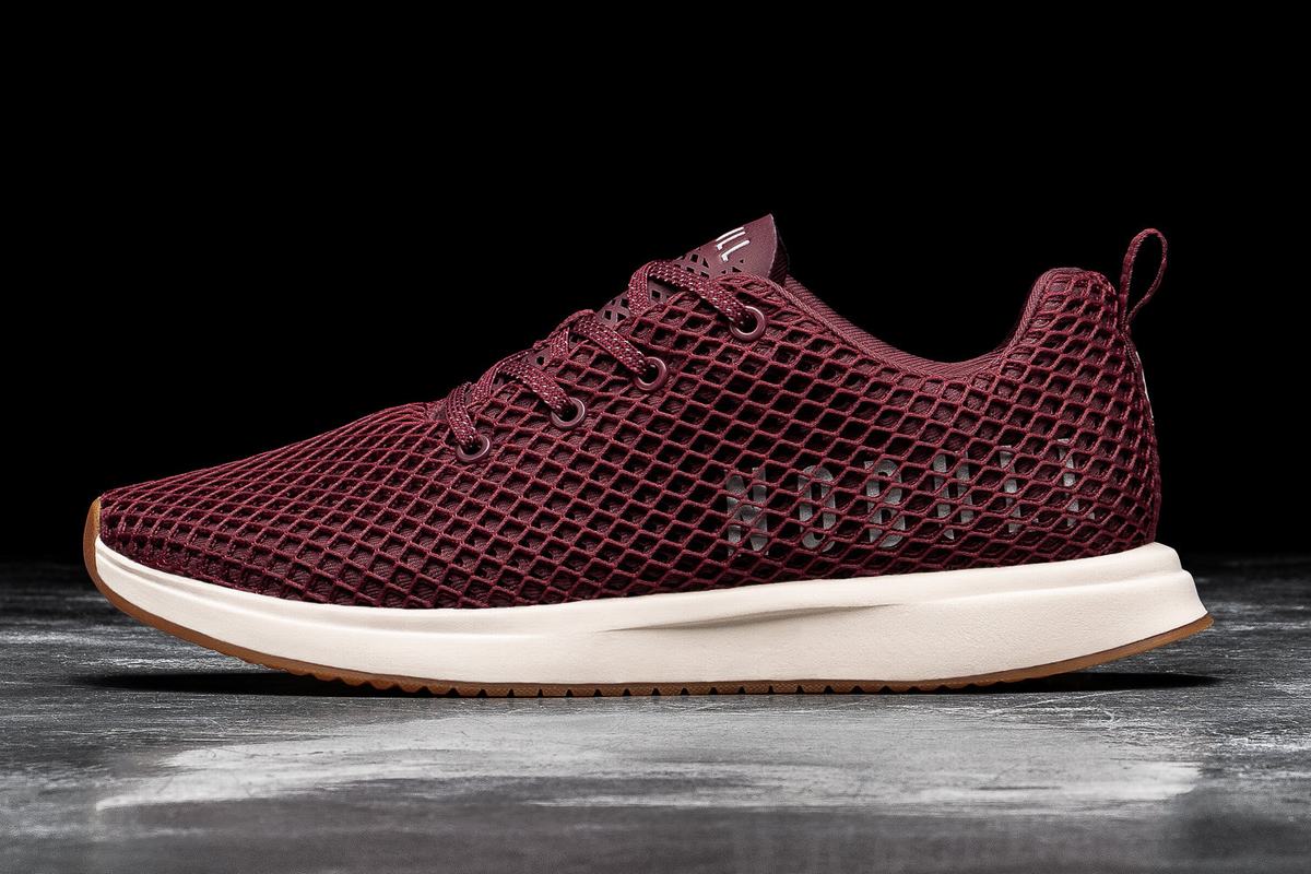 Nobull Mesh Runner Loopschoenen Dames Rood Wit | 238019-SMI