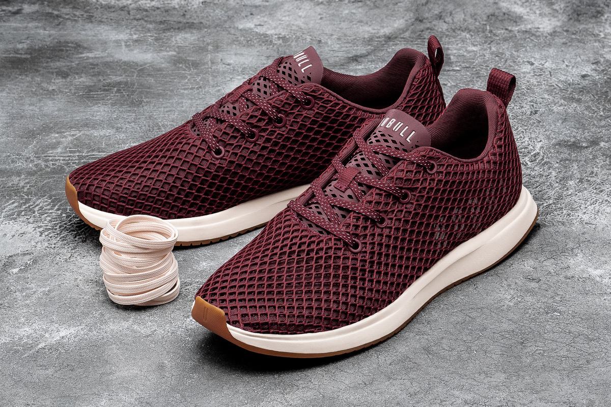 Nobull Mesh Runner Loopschoenen Dames Rood Wit | 238019-SMI