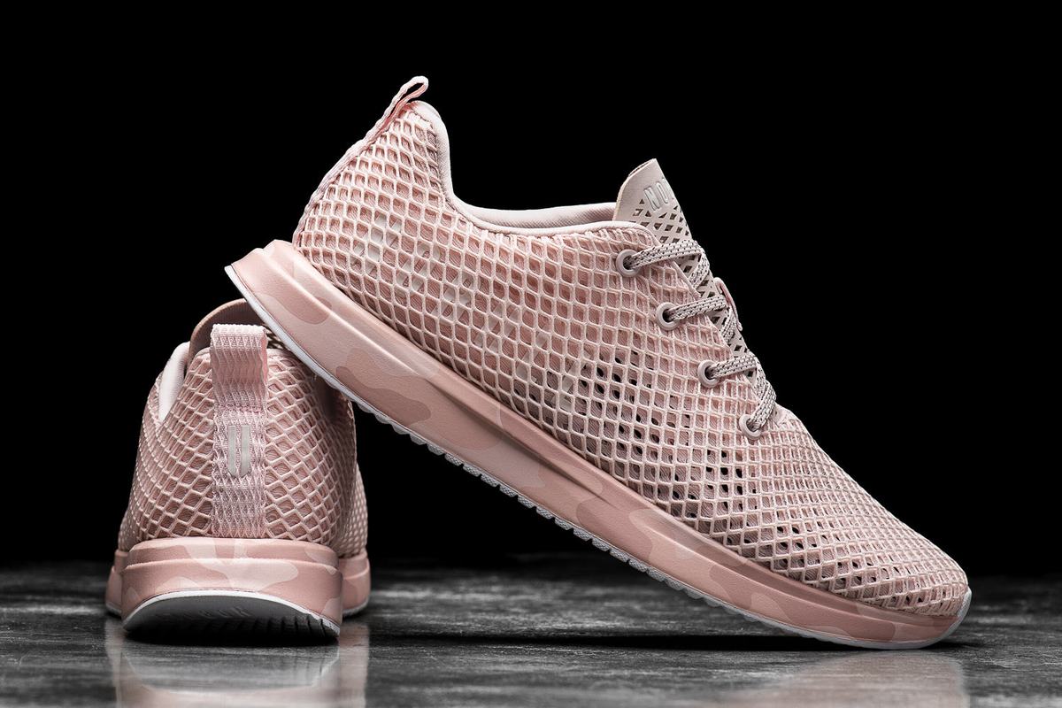 Nobull Mesh Runner Loopschoenen Dames Roze Camo | 973140-PGF