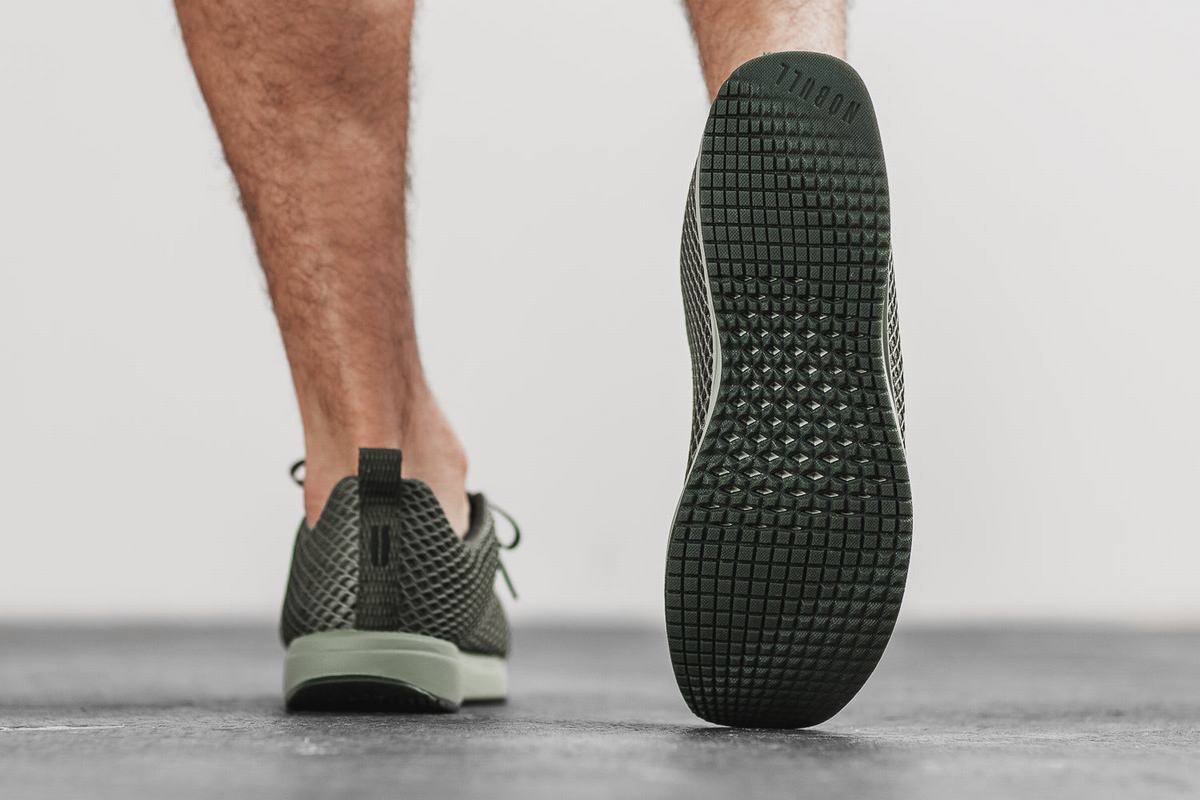 Nobull Mesh Runner Loopschoenen Heren Diepolijfgroen | 305694-UTZ