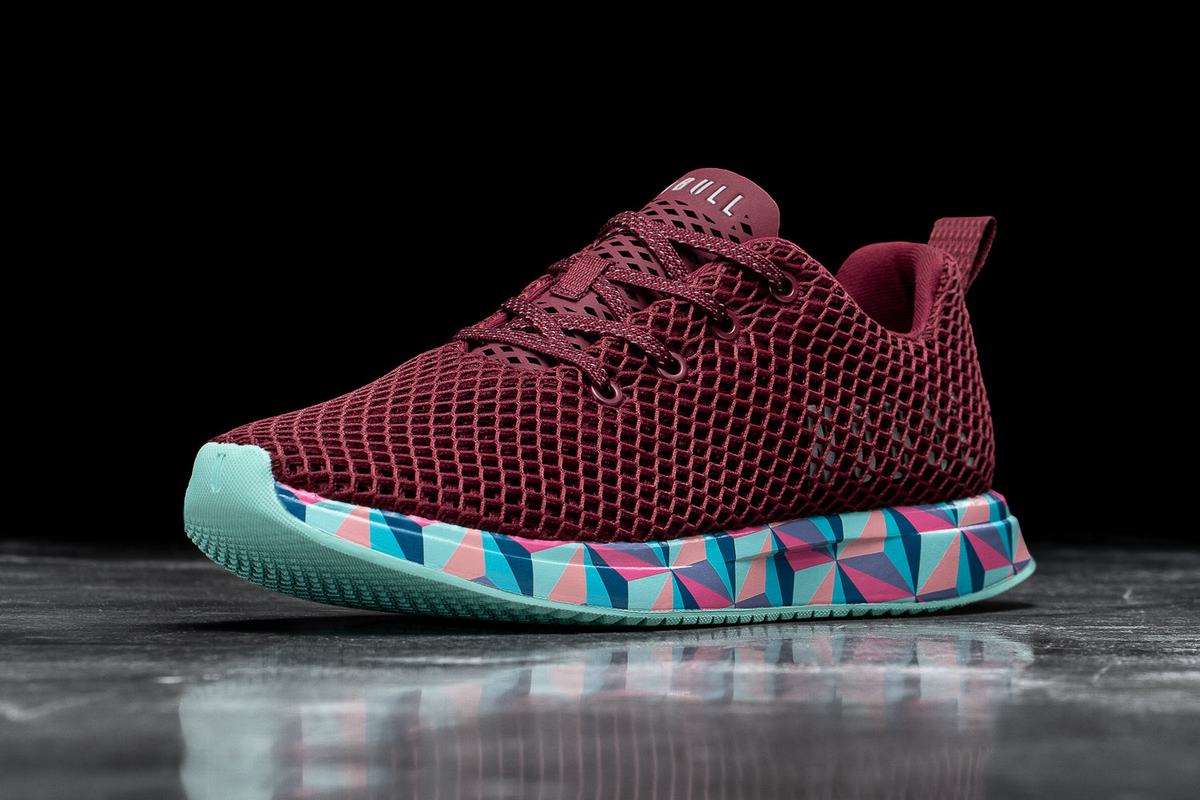 Nobull Mesh Runner Loopschoenen Heren Donkerrood | 132659-RVN