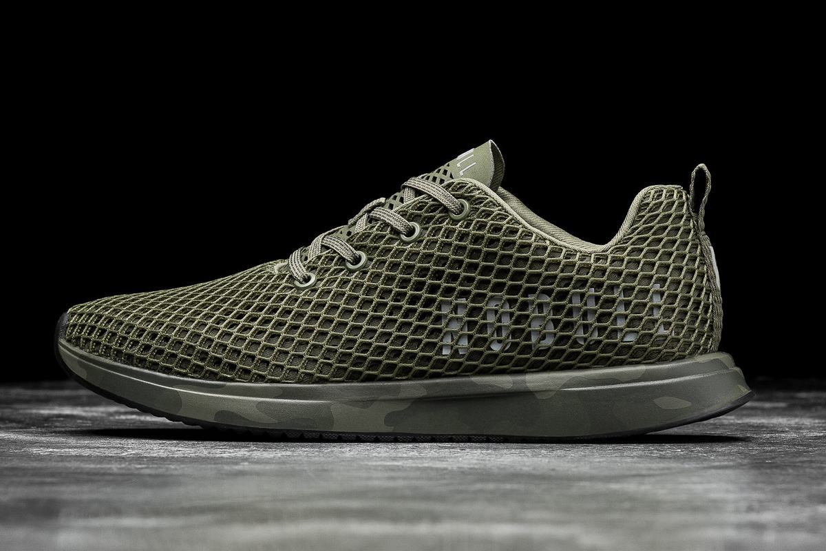 Nobull Mesh Runner Loopschoenen Heren Donkercamo | 234758-RHK