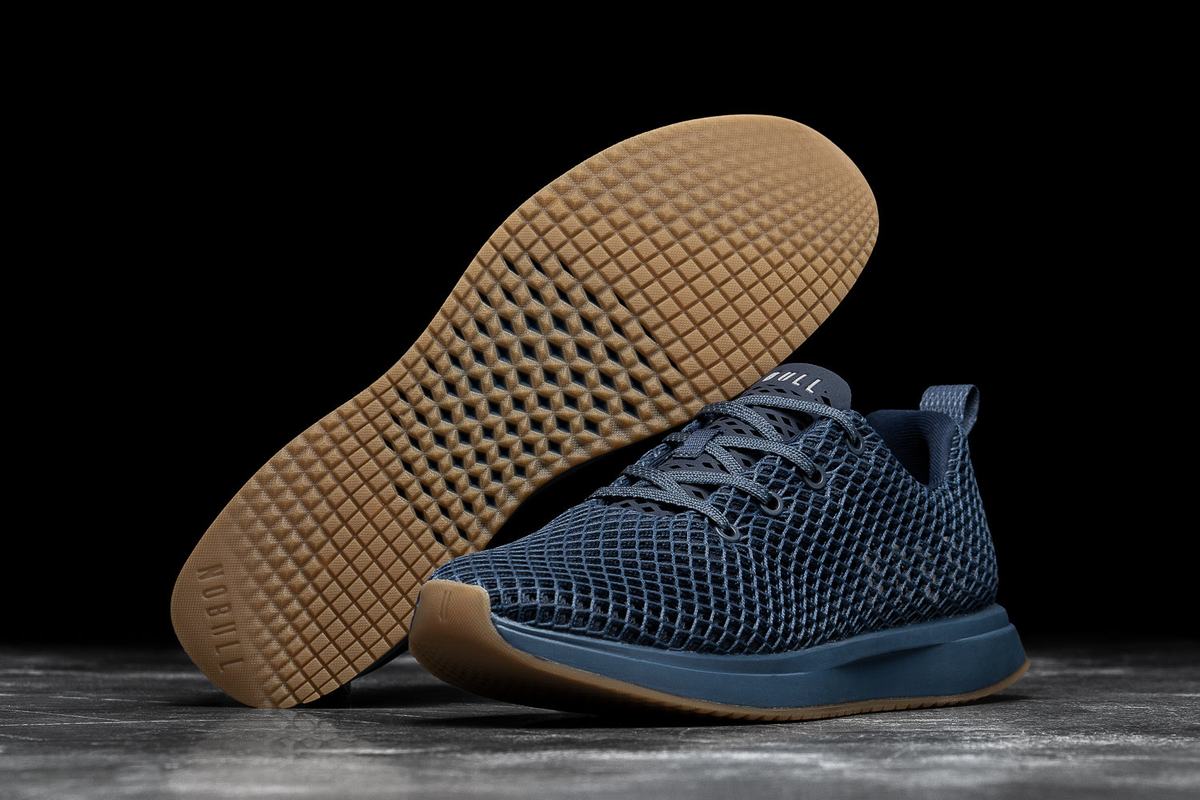 Nobull Mesh Runner Loopschoenen Heren Donkerblauw | 246071-DGJ