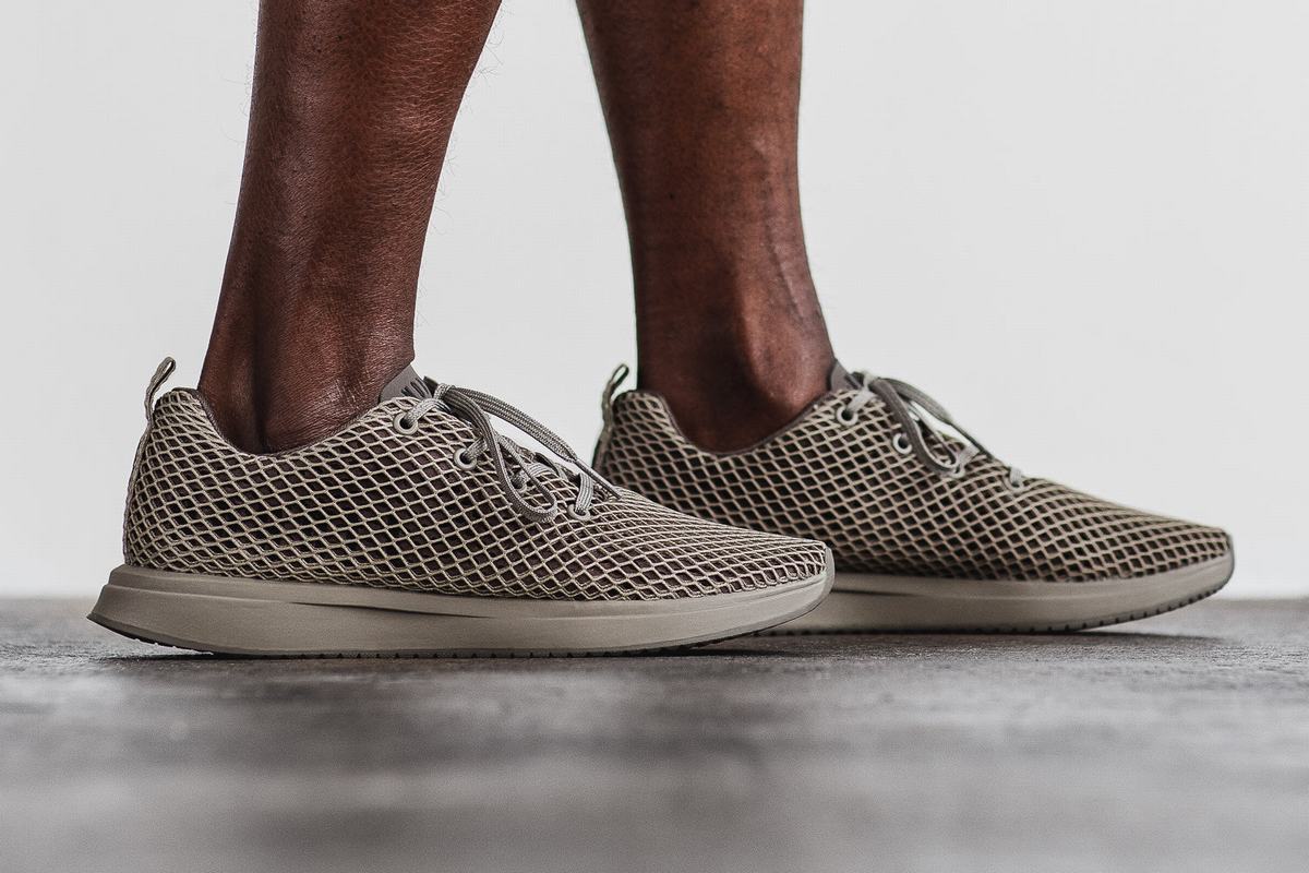 Nobull Mesh Runner Loopschoenen Heren Khaki | 198674-UWR