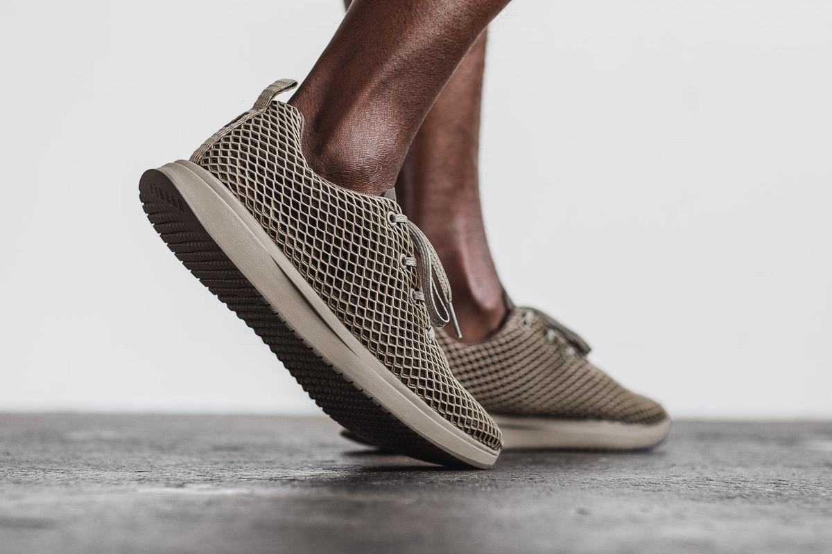 Nobull Mesh Runner Loopschoenen Heren Khaki | 198674-UWR
