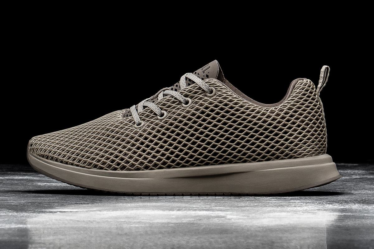 Nobull Mesh Runner Loopschoenen Heren Khaki | 198674-UWR