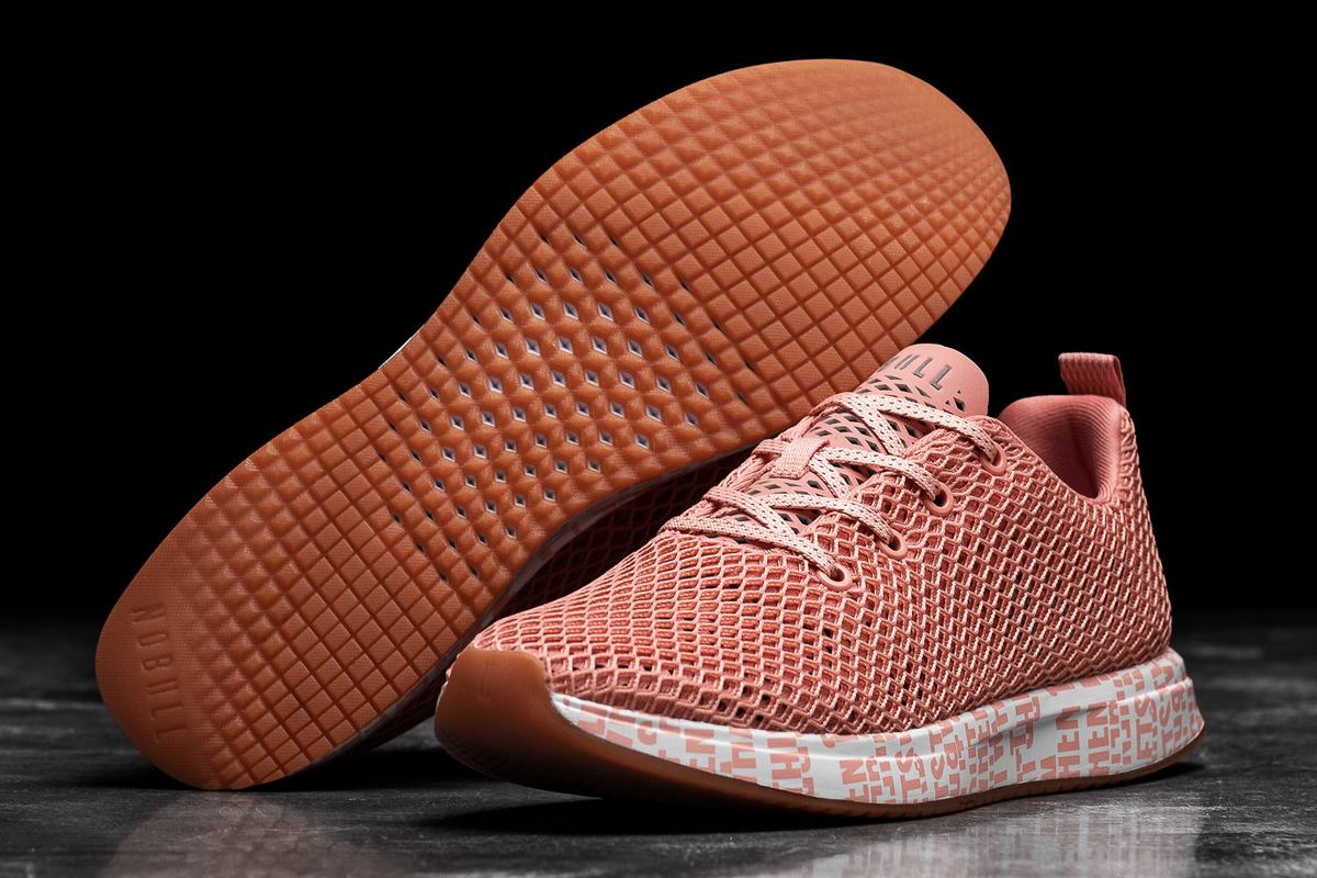 Nobull Mesh Runner Loopschoenen Heren Koraal | 825130-PSJ