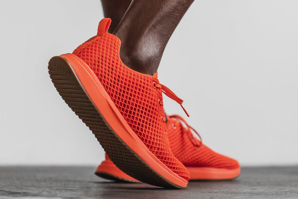 Nobull Mesh Runner Loopschoenen Heren Oranje | 857206-XKE