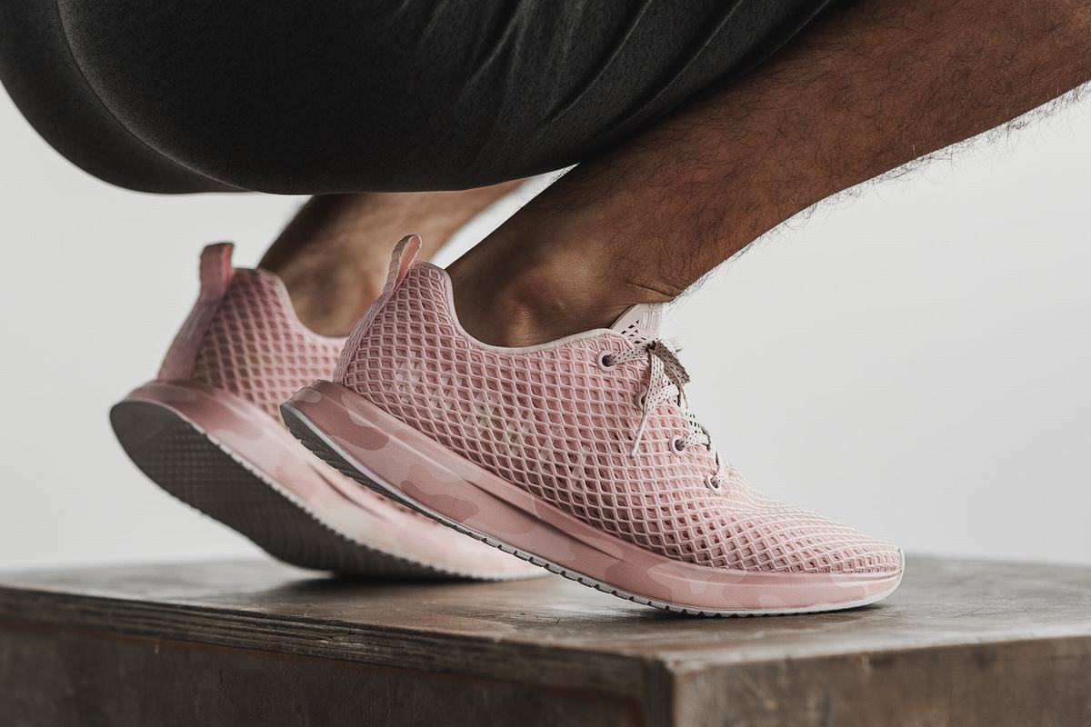Nobull Mesh Runner Loopschoenen Heren Roze Camo | 109358-EYQ