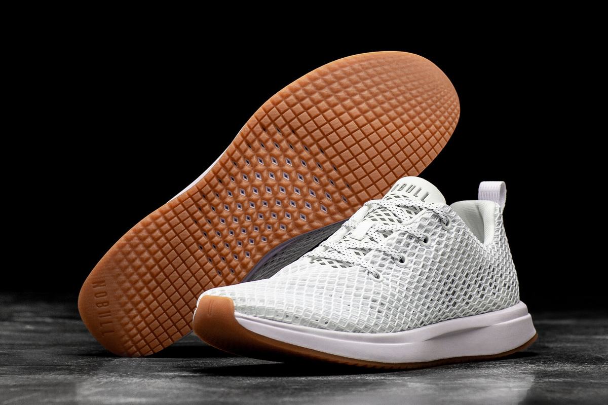 Nobull Mesh Runner Loopschoenen Heren Wit | 710326-FKA
