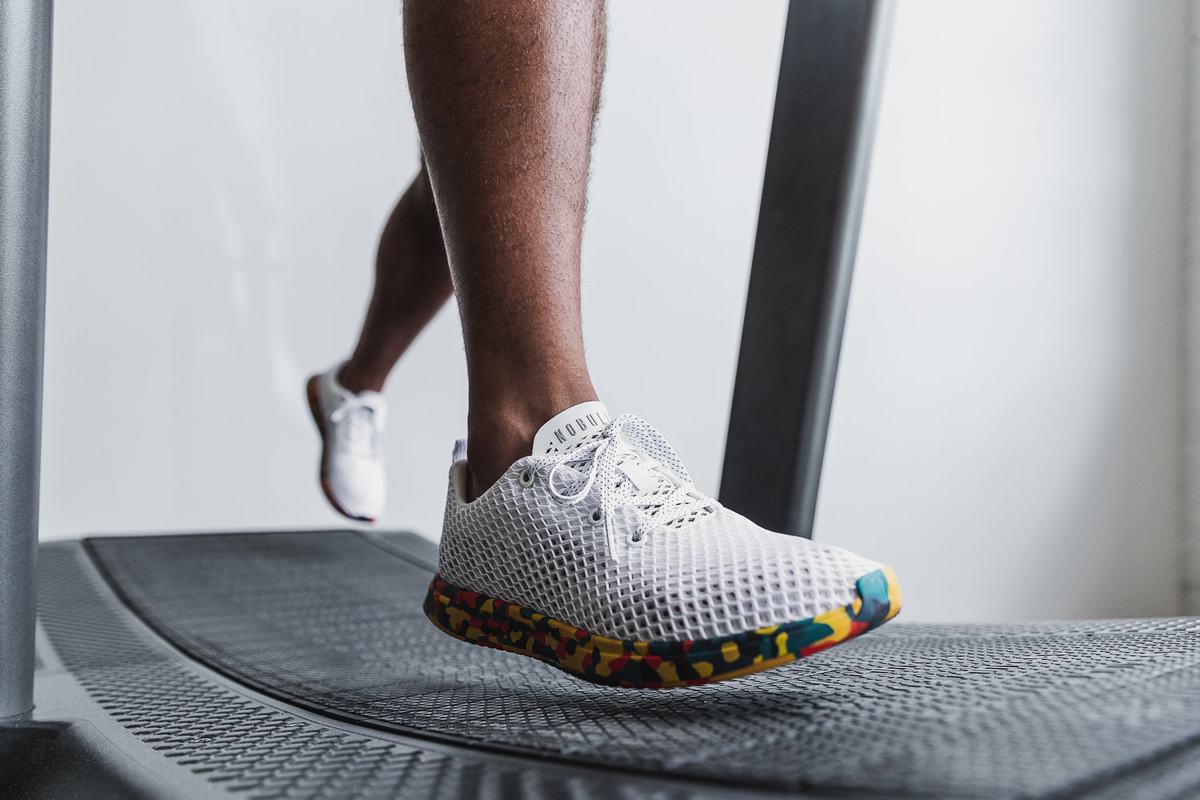 Nobull Mesh Runner Loopschoenen Heren Wit Goud | 945037-QID