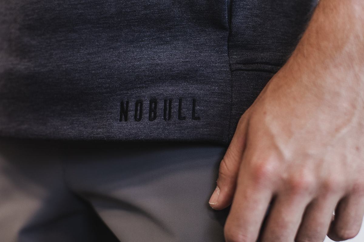 Nobull Microplush Mouwloos Hoodie Heren Diepgrijs | 249768-FMH