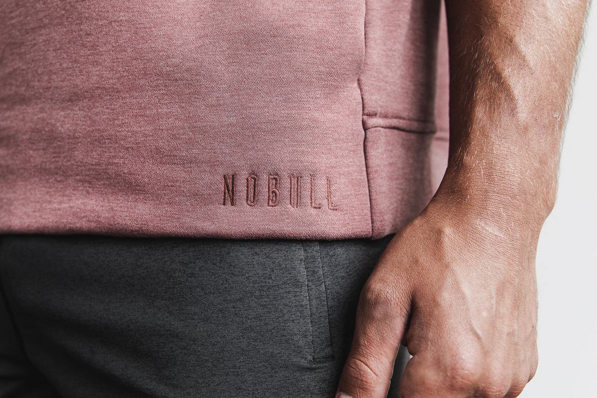 Nobull Microplush Mouwloos Hoodie Heren Rood | 987325-LCT