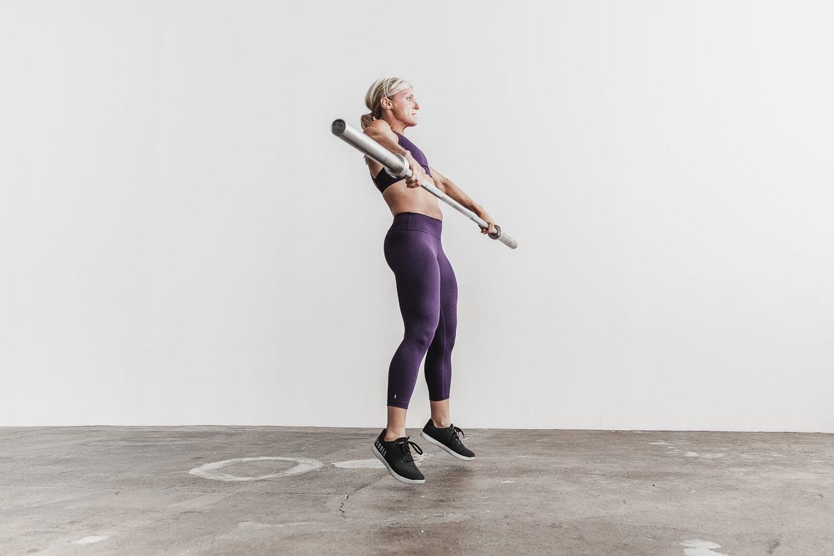 Nobull Mid-Rise Crop Plush Heather Hardloopbroek Dames Donkerpaars | 201498-XDB
