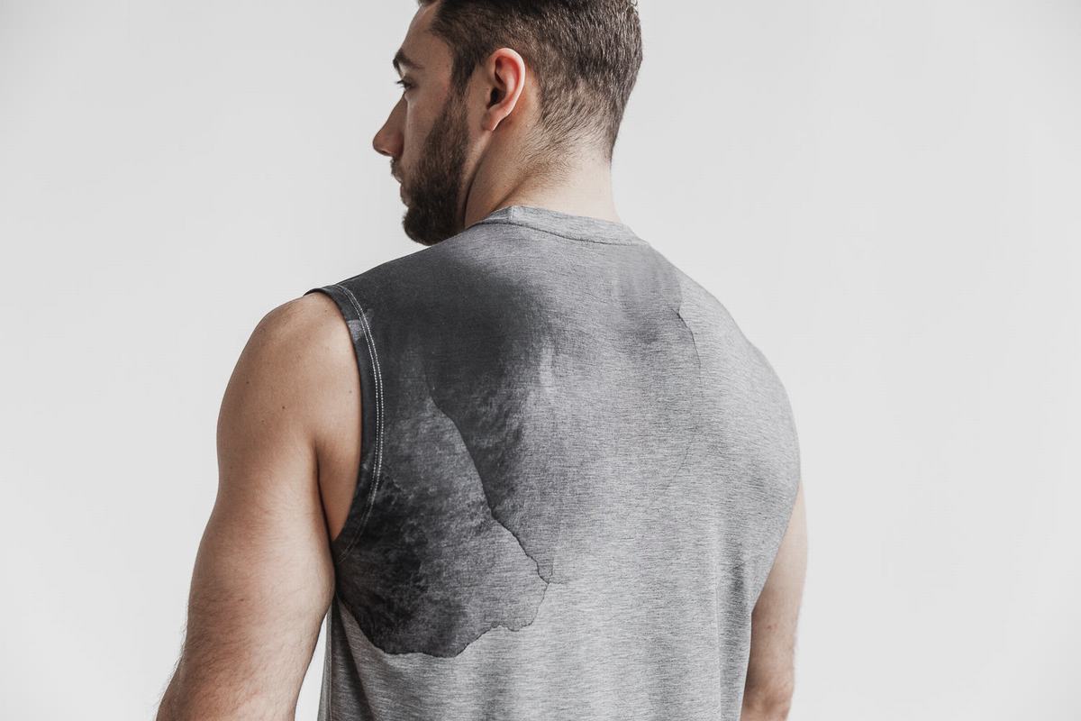 Nobull Mouwloos T-shirts Heren Grijs | 365874-BUY