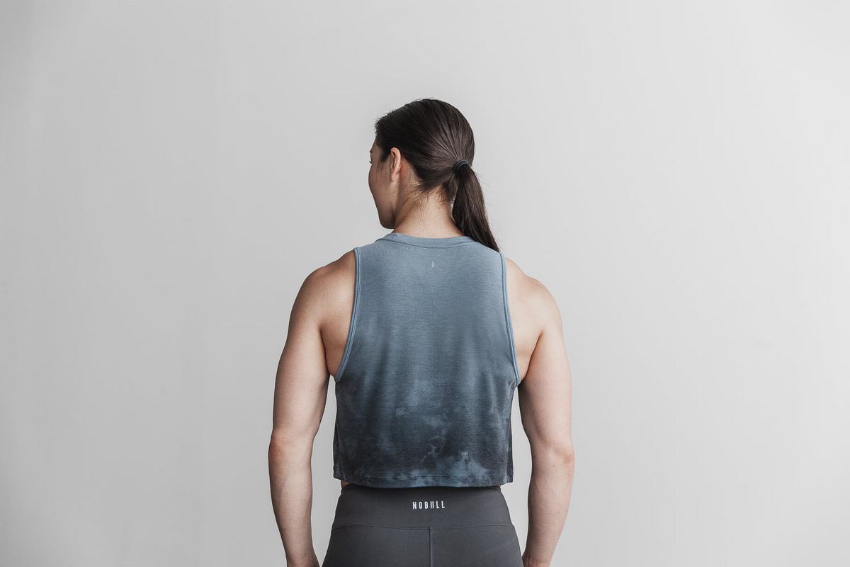 Nobull Muscle Dip-Dye Tank Tanktop Dames Blauw | 503962-LSR