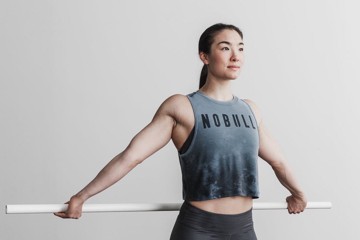 Nobull Muscle Dip-Dye Tank Tanktop Dames Blauw | 503962-LSR