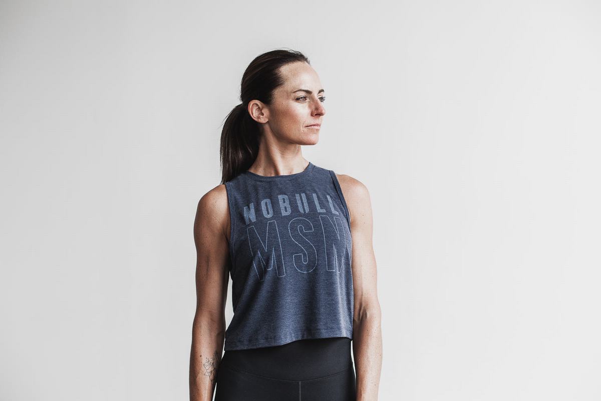 Nobull Muscle Tank (Madison) Tanktop Dames Donkerblauw | 360952-QLJ