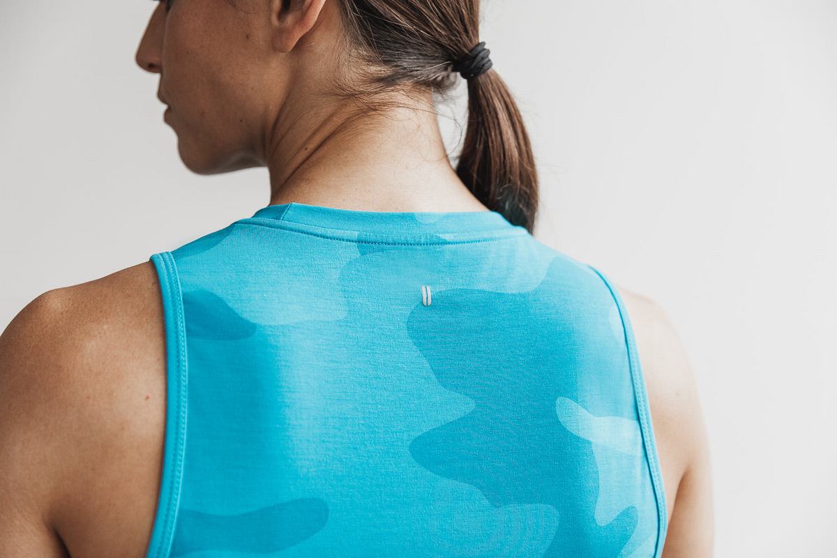 Nobull Muscle Tank Neon Tanktop Dames Blauw Camo | 265184-BVR