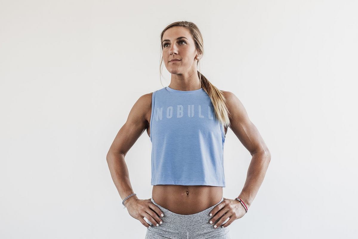 Nobull Muscle Tank Tanktop Dames Blauw | 430517-AHC