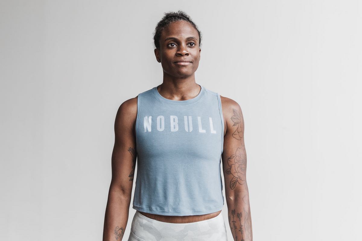 Nobull Muscle Tank Tanktop Dames Blauw | 467509-DWS