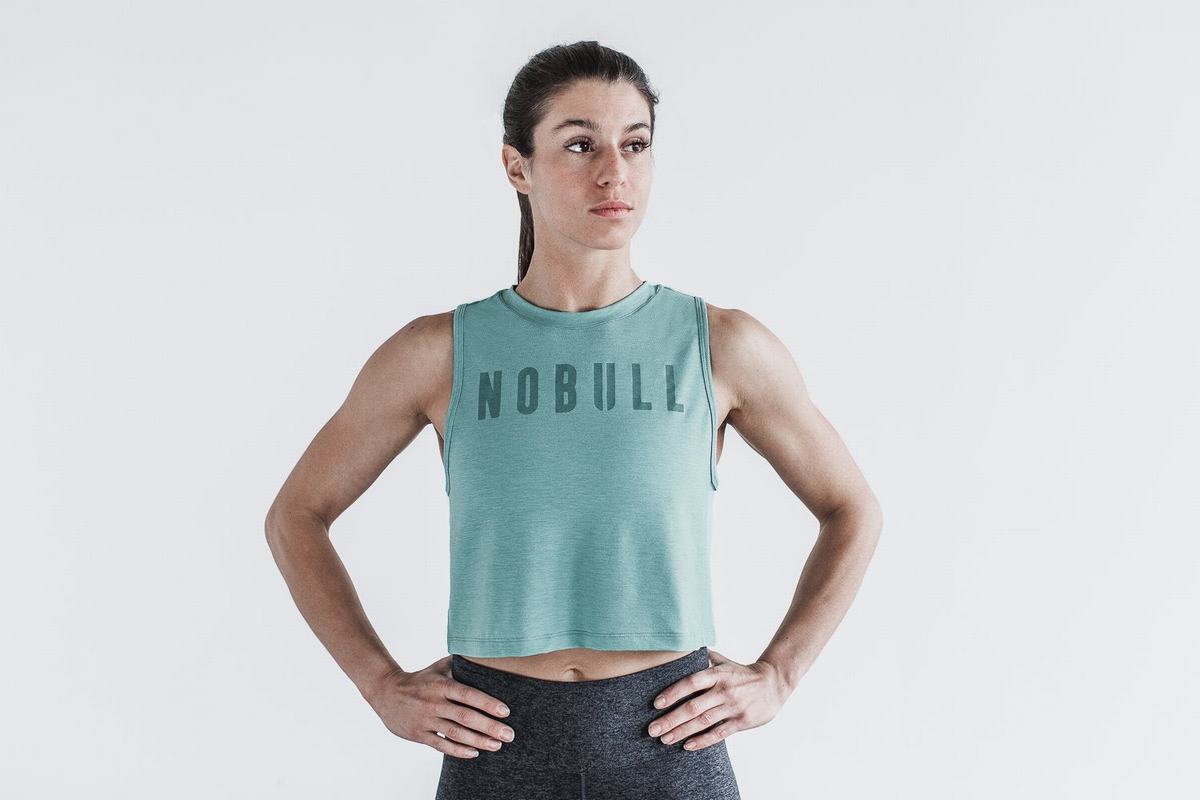 Nobull Muscle Tank Tanktop Dames Blauw | 796431-WQR