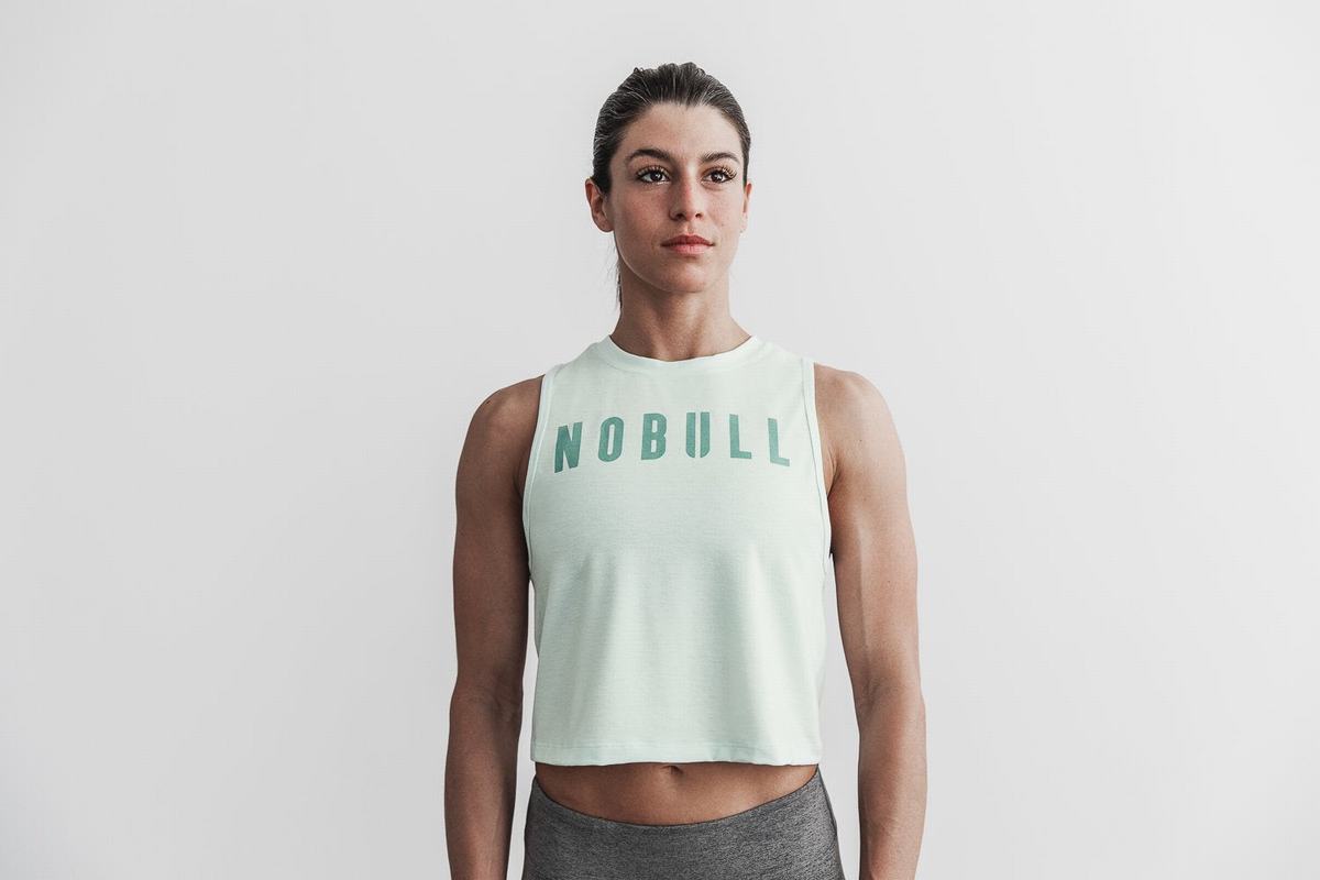Nobull Muscle Tank Tanktop Dames Groen | 150682-LOG