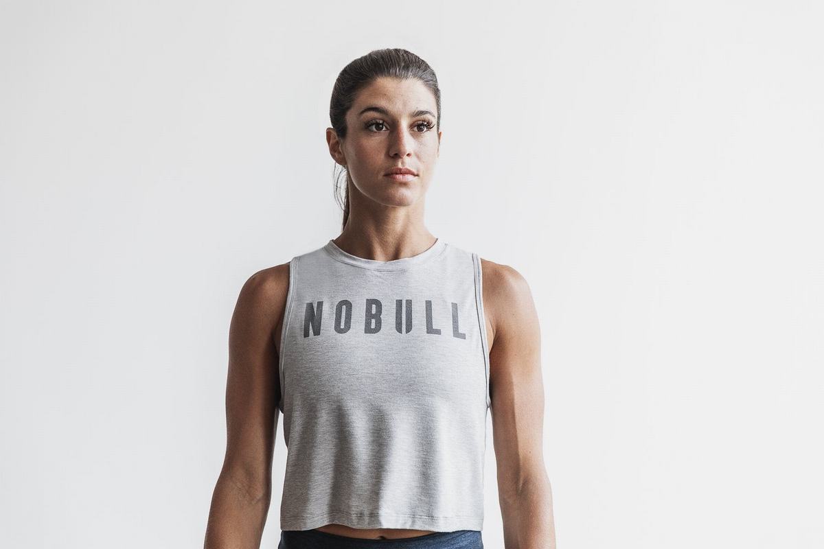 Nobull Muscle Tank Tanktop Dames Lichtgrijs | 574321-KEI