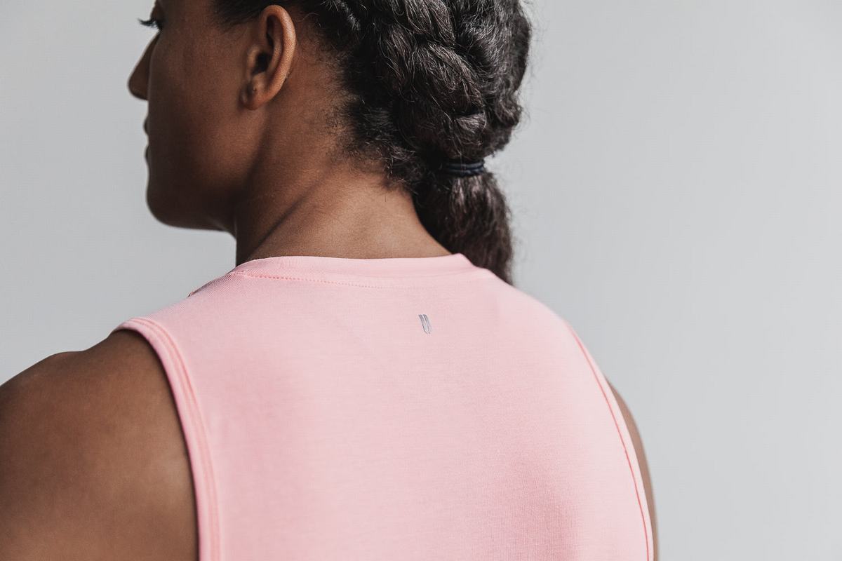 Nobull Muscle Tank Tanktop Dames Lichtkoraal | 072648-OEL