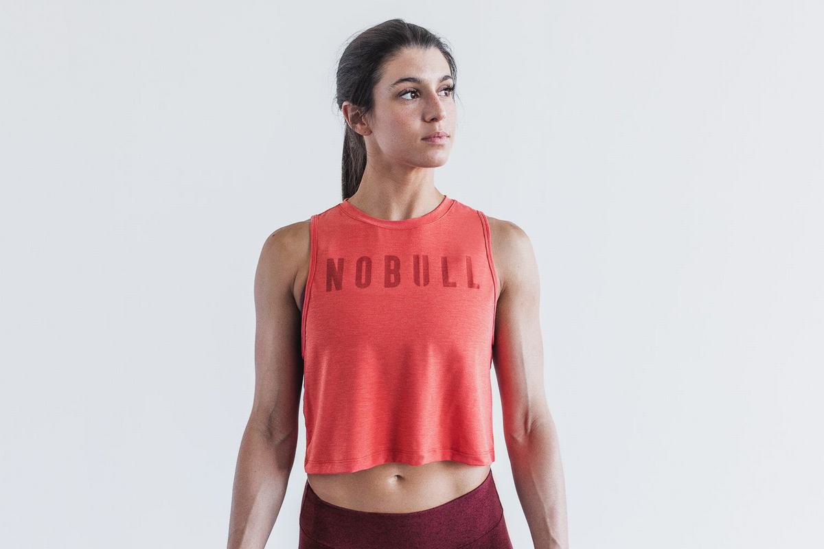 Nobull Muscle Tank Tanktop Dames Rood | 132068-VWD