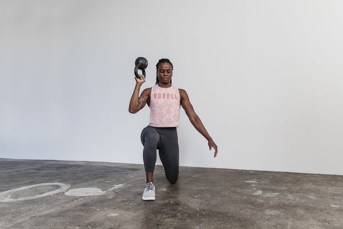 Nobull Muscle Tank Tanktop Dames Roze Roze | 270634-NTF