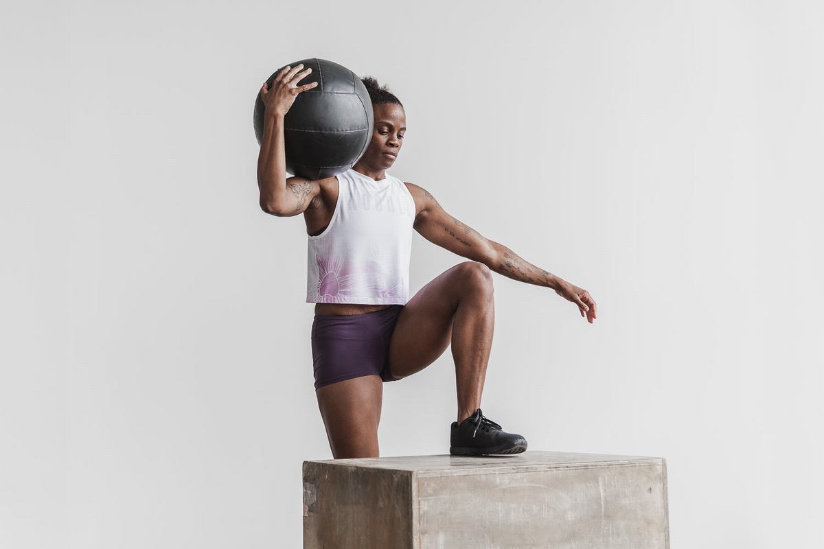 Nobull Muscle Tank Tanktop Dames Wit Paars | 532798-DZL