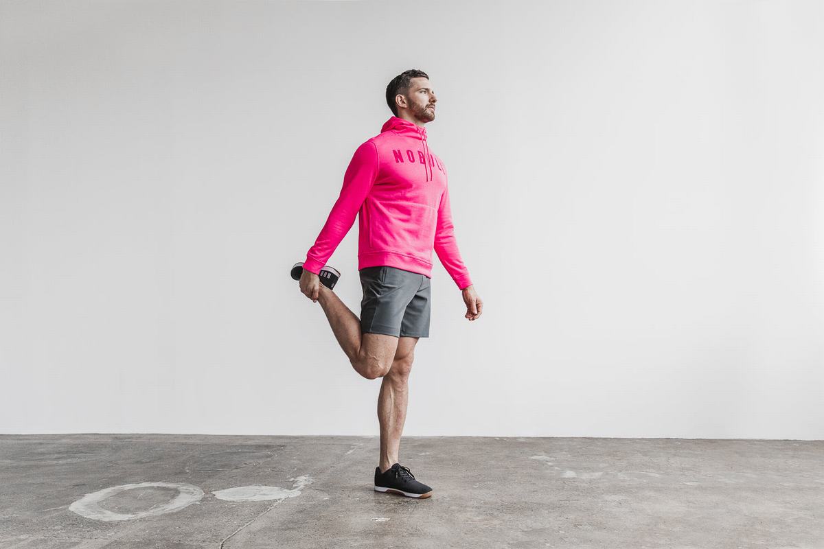 Nobull Neon Hoodie Heren Roze | 568392-VPO