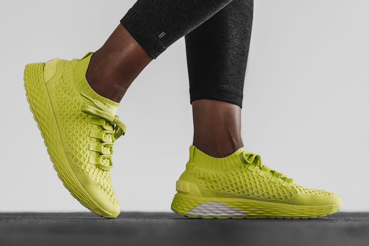 Nobull Neon Knit Runner Loopschoenen Dames Lichtgroen | 502439-WTO