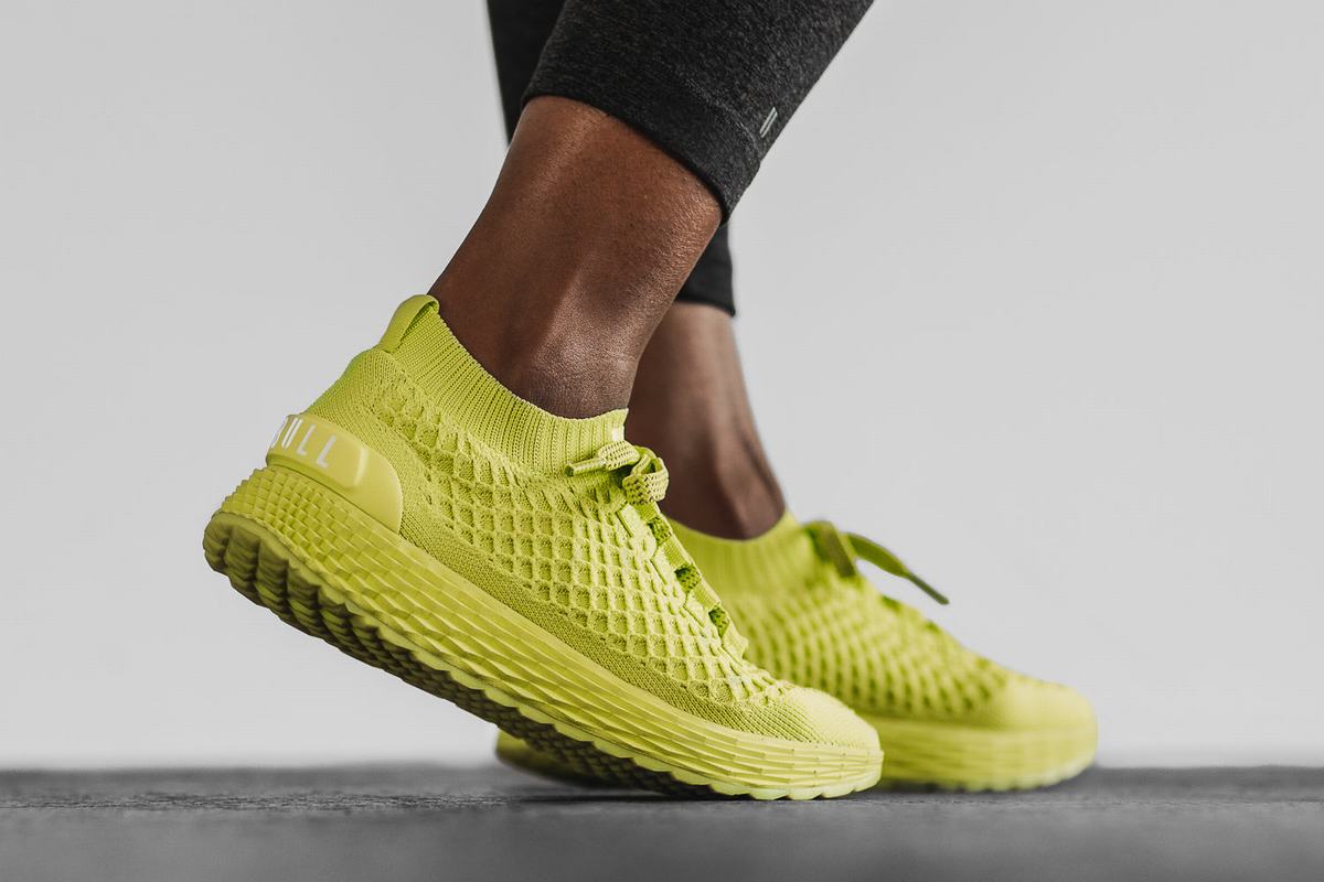 Nobull Neon Knit Runner Loopschoenen Dames Lichtgroen | 502439-WTO
