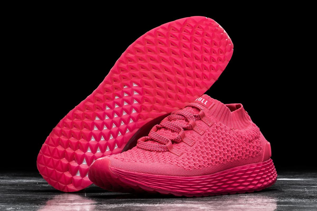 Nobull Neon Knit Runner Loopschoenen Dames Roze | 605189-RMI