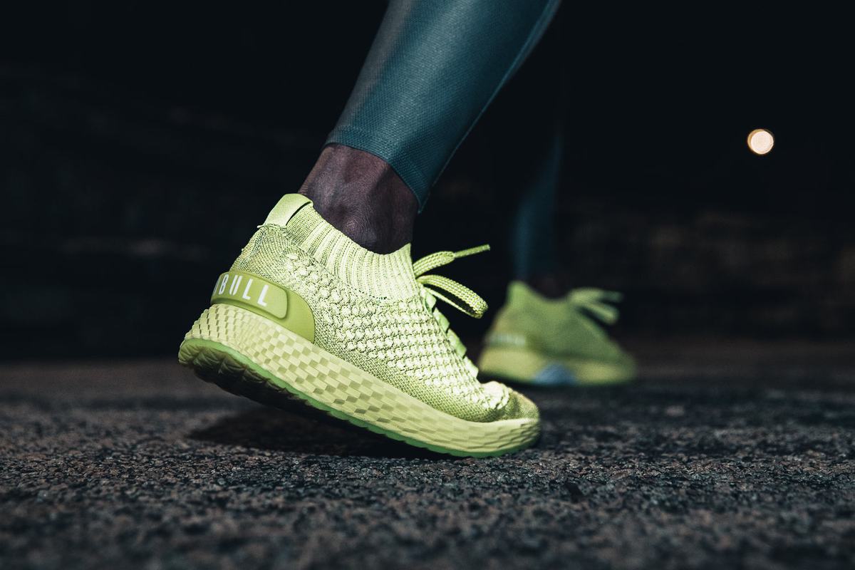 Nobull Neon Knit Runner Loopschoenen Heren Lichtgroen | 570834-EIA