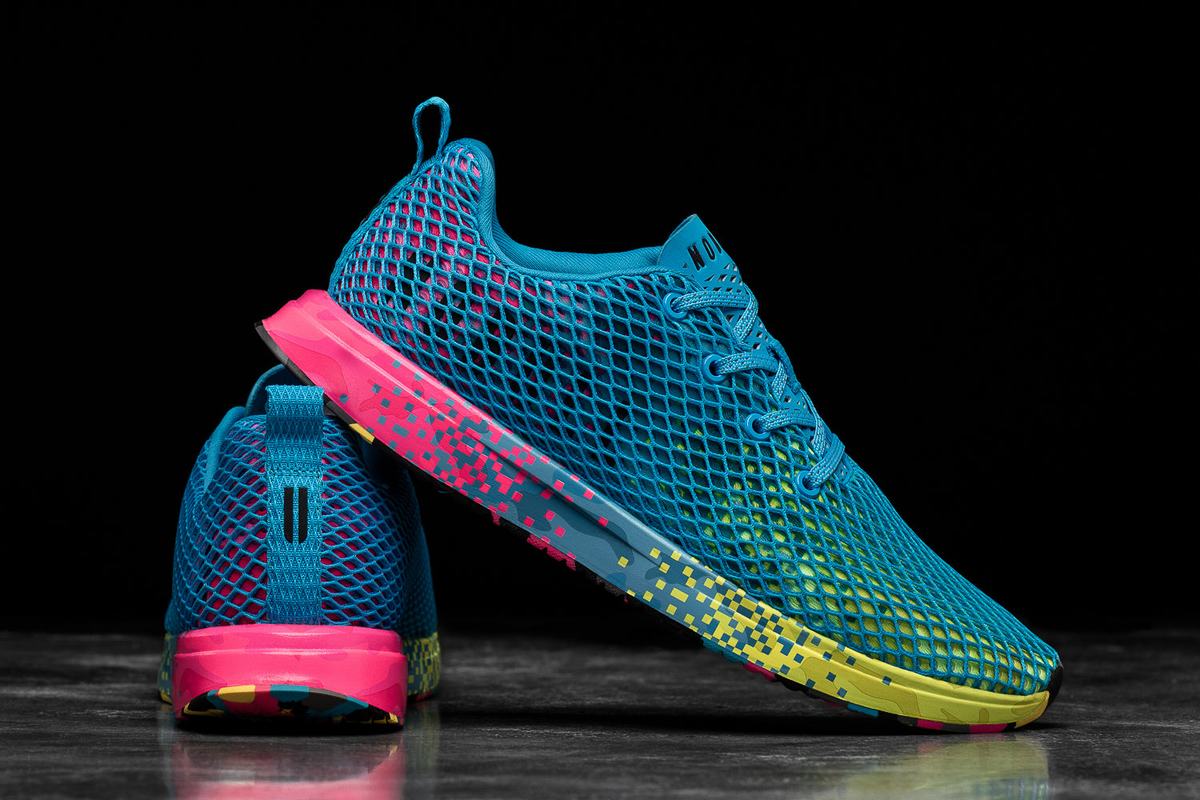 Nobull Neon Mesh Runner Loopschoenen Dames Blauw | 042653-RMQ