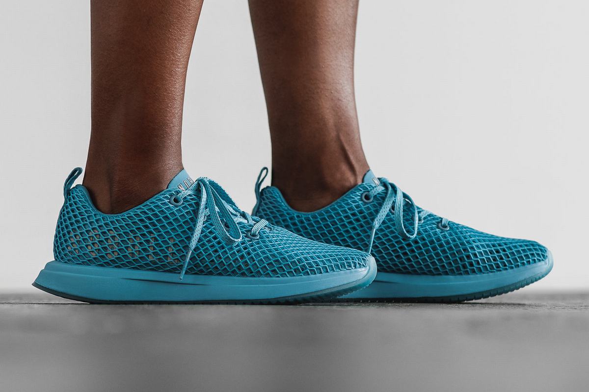Nobull Neon Mesh Runner Loopschoenen Dames Blauw | 493172-AWU