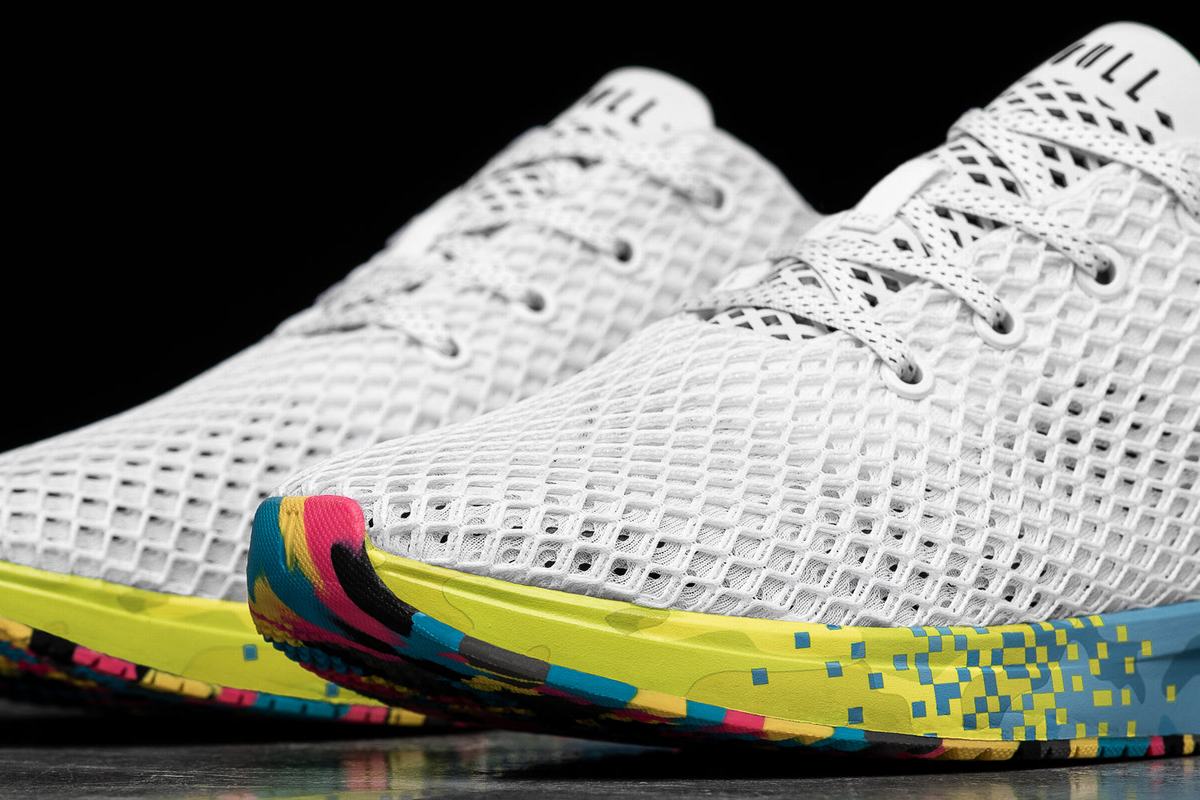 Nobull Neon Mesh Runner Loopschoenen Dames Wit | 768015-QHX