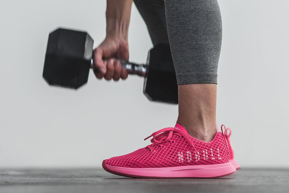 Nobull Neon Mesh Runner Loopschoenen Dames Roze | 893167-XAV