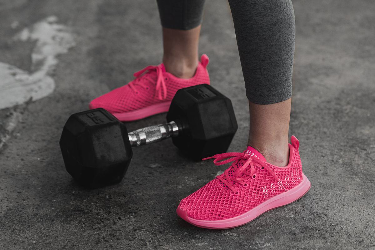 Nobull Neon Mesh Runner Loopschoenen Dames Roze | 893167-XAV