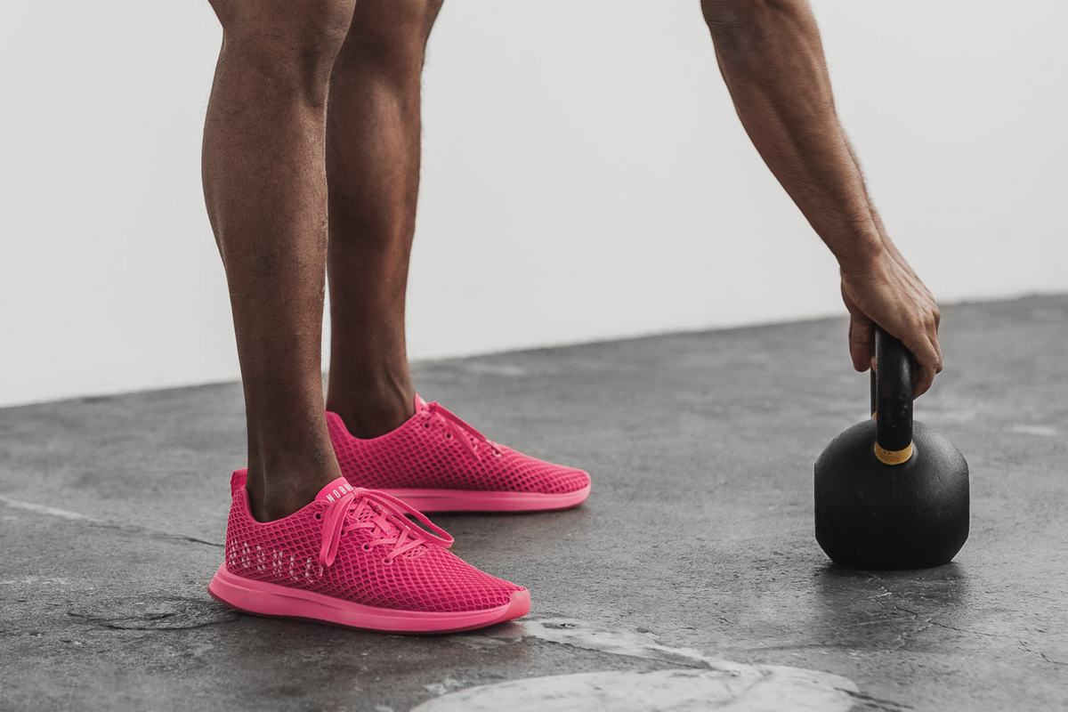 Nobull Neon Mesh Runner Loopschoenen Heren Roze | 280364-LHW