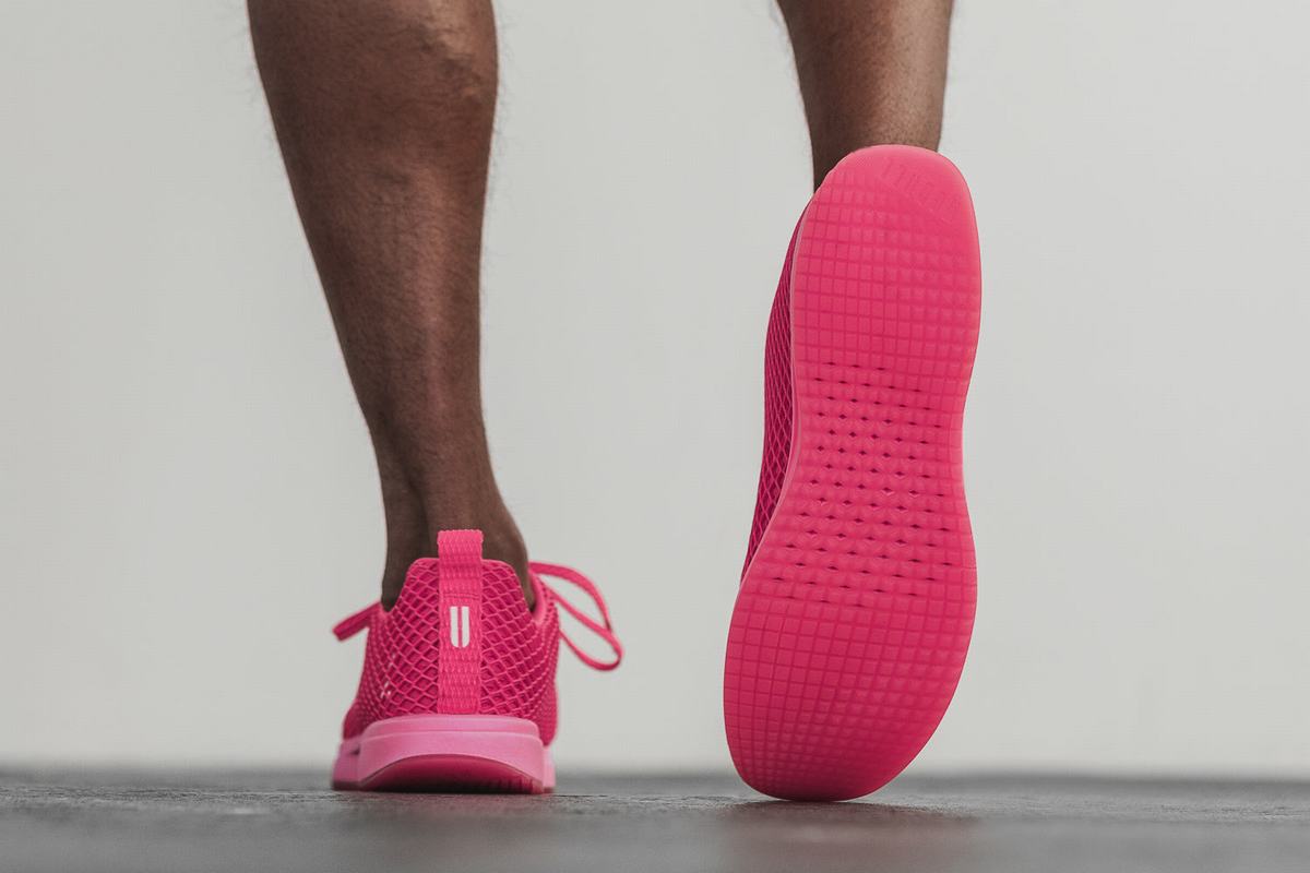 Nobull Neon Mesh Runner Loopschoenen Heren Roze | 280364-LHW